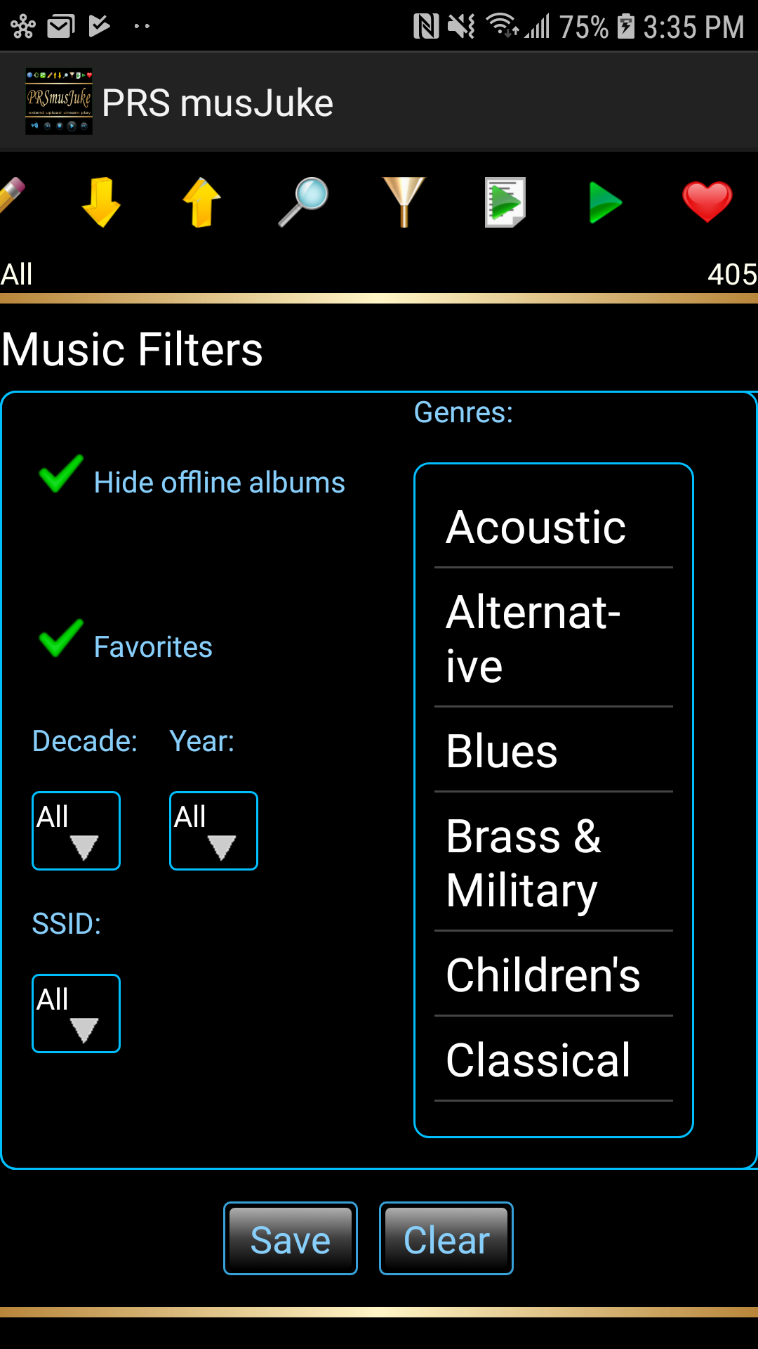 Set up Filters