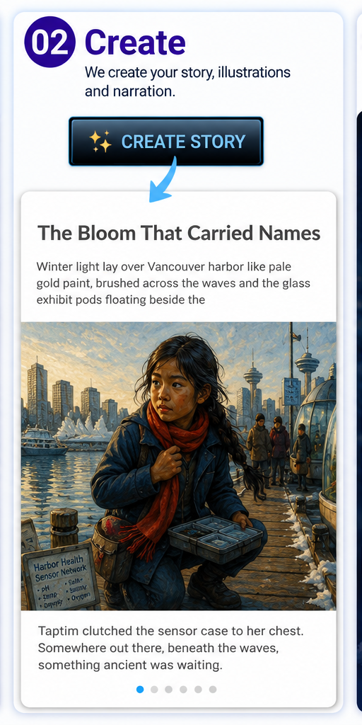 Sleepytime Storyteller story creation options